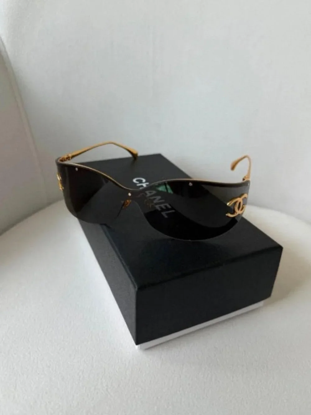 CHANEL Black Sunglasses – with Original Box & Case